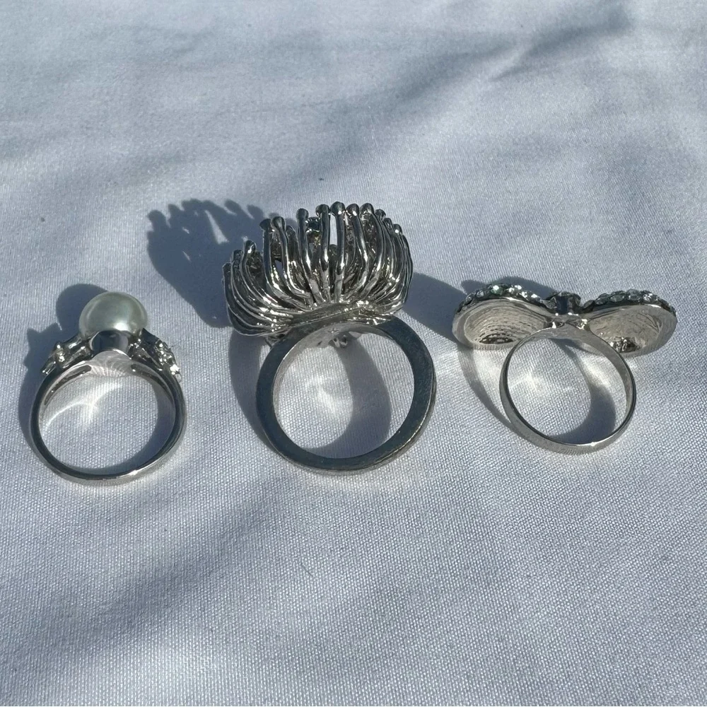 Cute Rhinestone Ring Set
